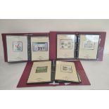 Three well filled world postage stamp albums to include mint miniature sheets from countries such as