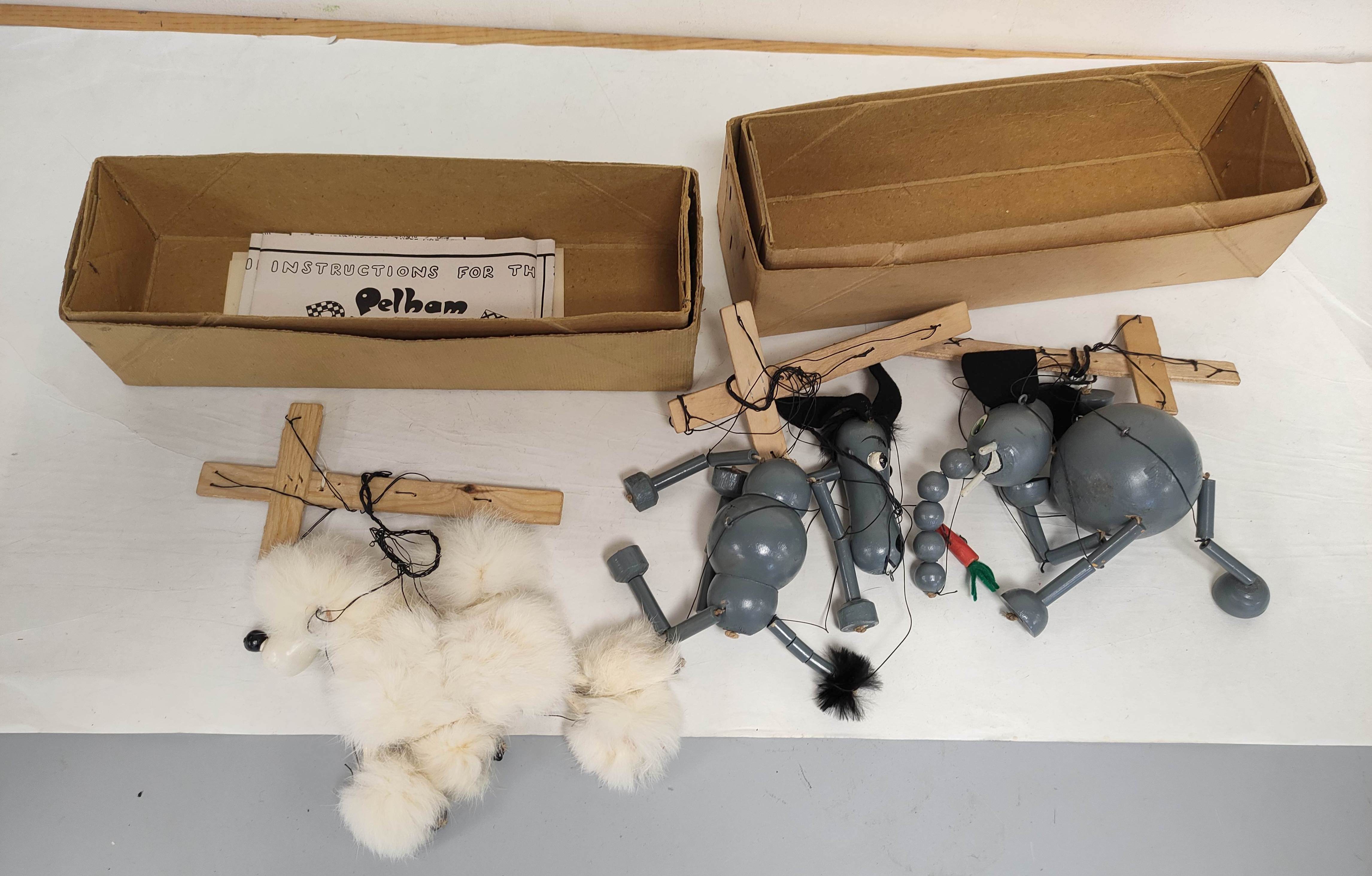 Suitcase containing a quantity of vintage Pelham Puppet animal marionettes to include Elephant - Image 5 of 11