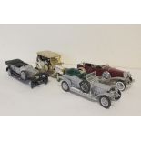 Four Franklin Mint Precision Models, 1:24 scale die-cast collector's cars to include a 1930