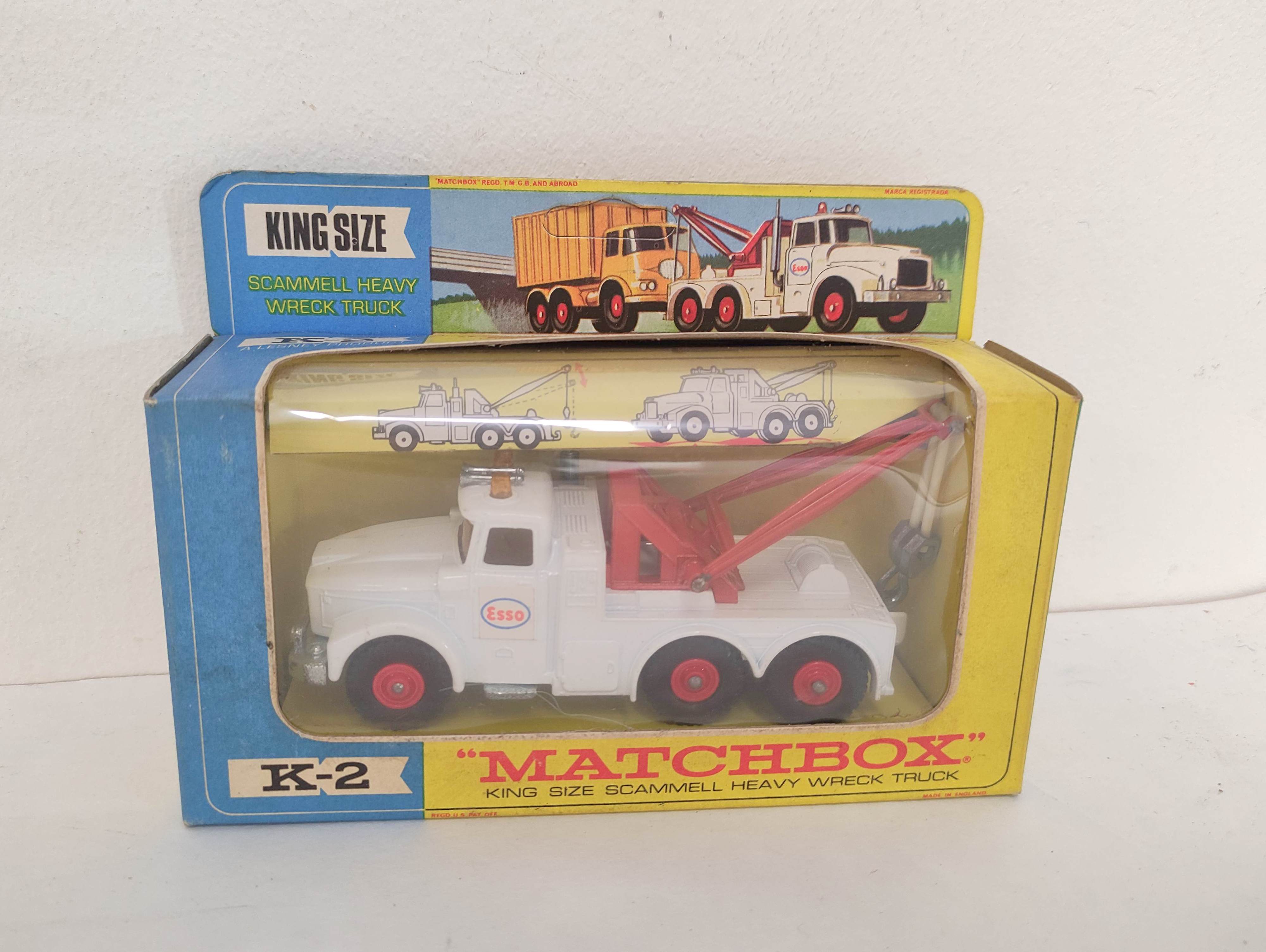 Three vintage boxed Matchbox Kingsize model vehicles to include a Scammell Heavy Wreck Truck K-2, - Image 6 of 6