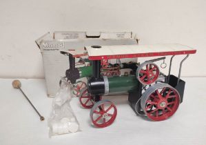 Vintage Mamod Steam Tractor TE1A with solid fuel tablets. With original defective box.
