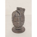WW1 1918 Grenade (Mill's Bomb) by JMD & SL decommissioned and converted into a desktop money box.
