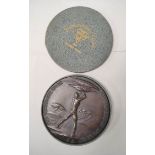 Germany. Scarce large bronze 1925 Zeppelin-Eckener medal / plaque designed by C Stock and struck