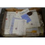 Documents & Ephemera - Northumberland.  Large box of mainly tradesmen's receipts, utility