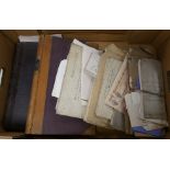 Documents & Ephemera - Blackburn - Lancashire.  1850's-1890's. Box of old legal documents, probate