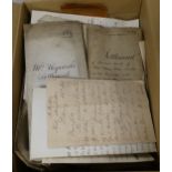 Documents - Yorkshire - Reynard & Locke Family.  1845-1880's. Original bundle of documents &