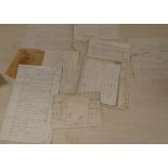 Documents & Ephemera - Hereford - Burghill - Poolfield Farm.  Collection of early 19th century