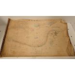 Railway-Lancaster to Carlisle.  Hand col. eng. plans of the route together with sections. Oblong
