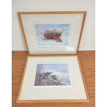 THORBURN ARCHIBALD.  Black Game & another. Pair of framed col. prints, pencil signed by the