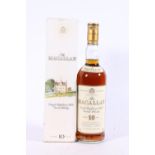 THE MACALLAN 10 year old Highland single malt Scotch whisky, old style, 75cl vol. 40% abv. boxed.