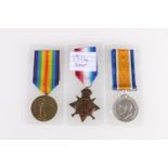 Medals of 10560 Private James Smyth of the 1st Battalion Seaforth Highlanders who was killed in