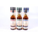 Three bottles of GLENMORANGIE Highland single malt Scotch whisky from the 'Wood Finish' range