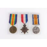 Medals of S10377 Private Robert Leach of the 2nd Battalion Black Watch (Royal Highlanders) who was