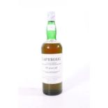 LAPHROAIG 10 year old unblended Islay single malt Scotch whisky, pre Royal Warrant bottling with whi