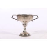 George VI silver trophy prize cup with inscription "Freetown Golf Club Hodson Cup 1939 Major W J