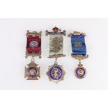 Three silver and enamel Royal Antediluvian Order of Buffaloes medal jewels of Hopetoun Lodge 6946