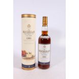 THE MACALLAN 1981 18 year old Highland single malt Scotch whisky 43% abv 70cl boxed.