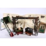 Knights Head Precision Models Gantry Crane and two Tipping Wagons with assembly instructions.