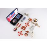 National Service Medal number 77818 [unnamed] in fitted issue case with matching miniature,