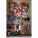 Collection of Masonic Knight's Templar badges and medals to include a silver and enamel 'In Hoc