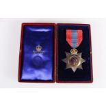 George V silver and enamel Imperial Service Order star in Elkington and Co fitted case.