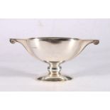 George VI sterling silver twin handled pedestal bowl, S Blackensee and Son Ltd, Chester, 1937,