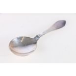 Danish Sterling silver caddy spoon by Georg Jensen Limited of Denmark, fully hallmarked, 11.5cm