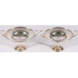 Pair of Edwardian sterling silver twin-handled tazza, Holland, Aldwinckle & Slater, London, 247g.