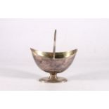 George III sterling silver swing handled basket of plain form, Henry Chawner, London, 1809, 11cm