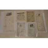 Printed Ephemera.  5 early 19th cent. hospitality invoices completed in manuscript, for Croft`s