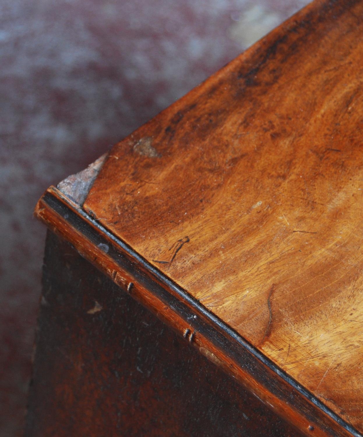 George III mahogany bachelor's chest of four graduated drawers, on bracket feet, 84cm high, 86cm - Image 9 of 11