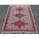 Persian Kilim hand-knotted silk and wool rug decorated with all over panels of birds, animals and