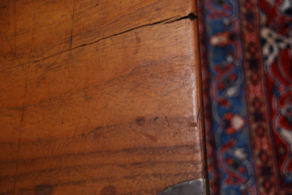 19th century brass-bound camphorwood blanket chest, the hinged top with brass handle, painted - Image 15 of 15