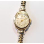 Lady's Rolex rolled gold bracelet watch.