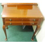 Mappin & Webb service for eight, of tied reed pattern, in sapele two-drawer table canteen on