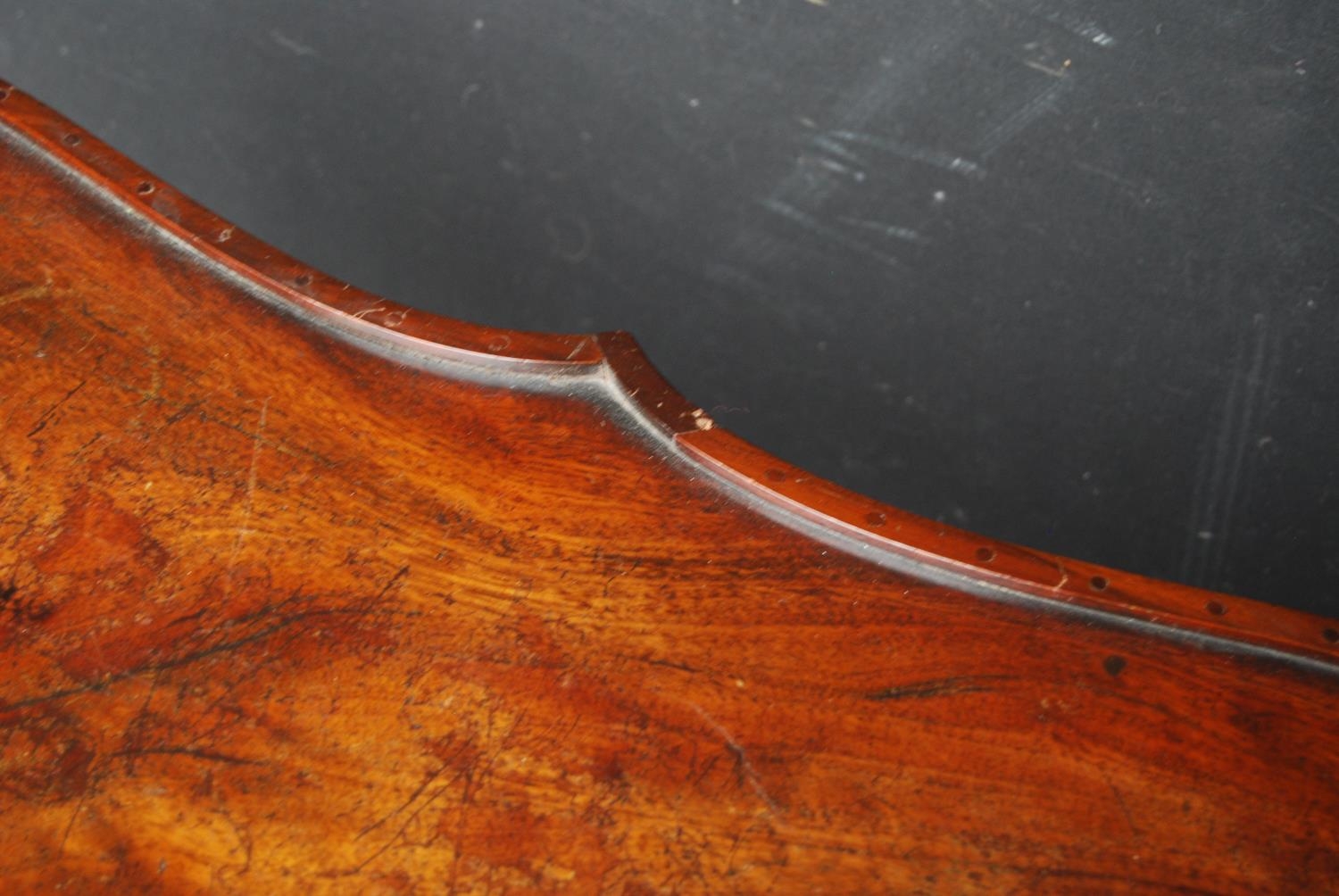 19th century mahogany window table, with two shaped tiers, on turned supports with brass castors, - Image 4 of 7