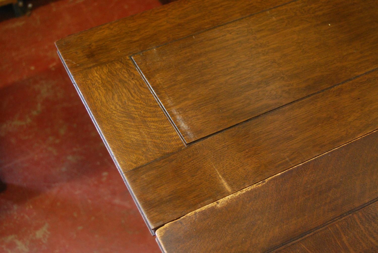 Oak ten-piece dining room suite, comprising a sideboard, pull-out extending dining table and eight - Image 10 of 14