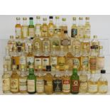 Collection of forty six Scotch Whisky miniatures, mainly single malts, each 5cl.  (46).