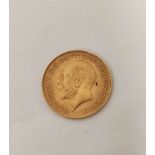 22ct half Sovereign, 1913.