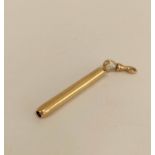 Gold retractable propelling pencil by S. Mordan & Co, probably 9ct gold with a swivel, 13.6g.