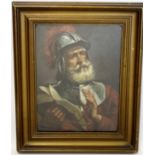 19th century or early 20th century British School. Portrait of an old Cavalier. Oil on canvas. 35.