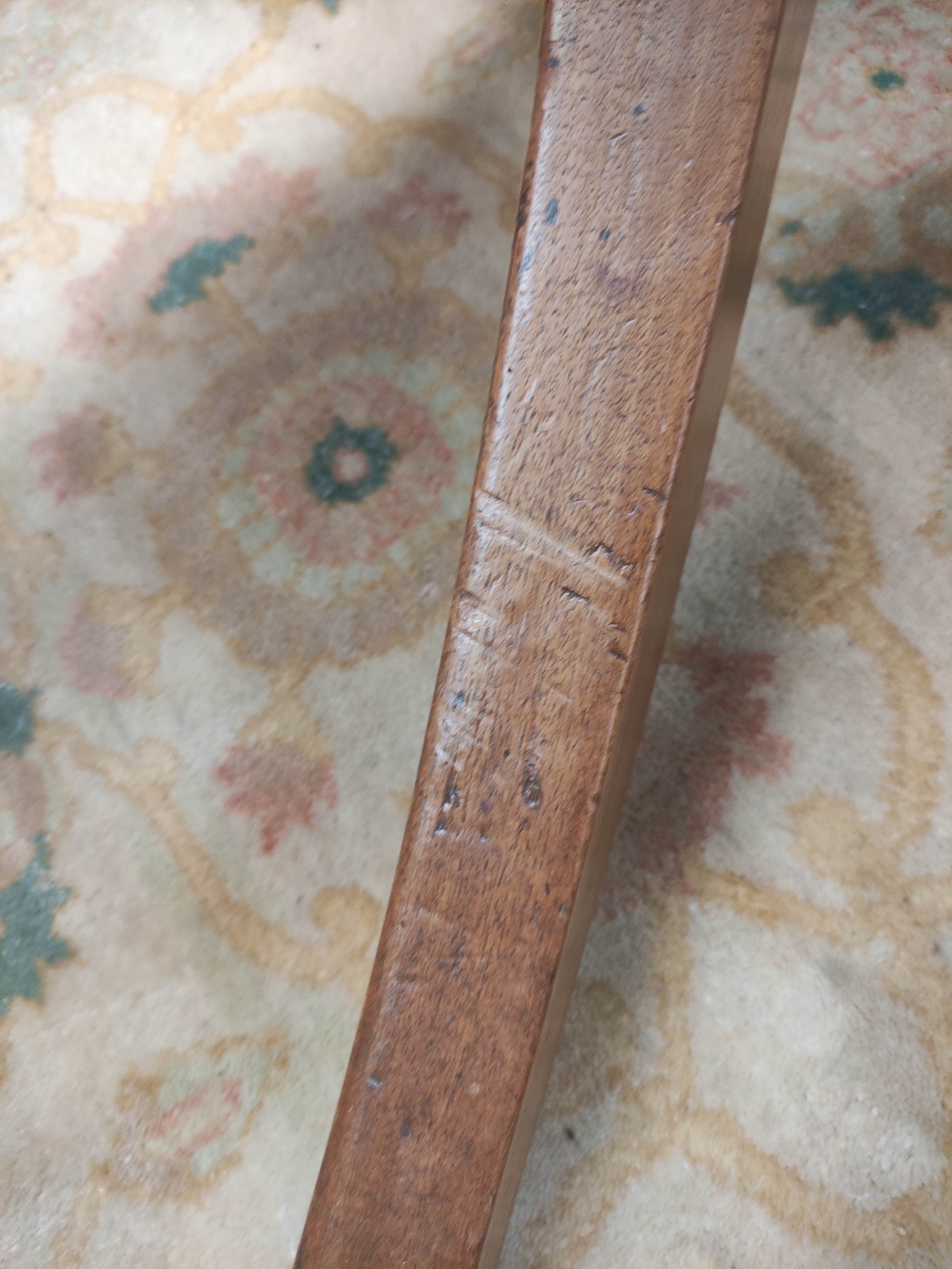 Mahogany breakfast table, the circular snap-action top on a turned column and tripod supports, - Image 13 of 13