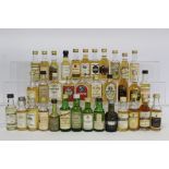 Collection of thirty five Scotch Whisky miniatures, mainly single malts, each 5cl.  (35).