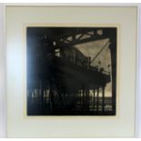 'Eastbourne Pier' - a monochrome lithograph by Michael Grey-Jones, signed in pencil with title and