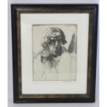 Gerald Leslie Brockhurst (British 1890-1978), monochrome etching "Xenia", 21.5cm x 16cm, signed in