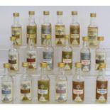 Collection of eighteen Campbeltown Commemoration Malt Whisky miniatures (each 5cl but several with
