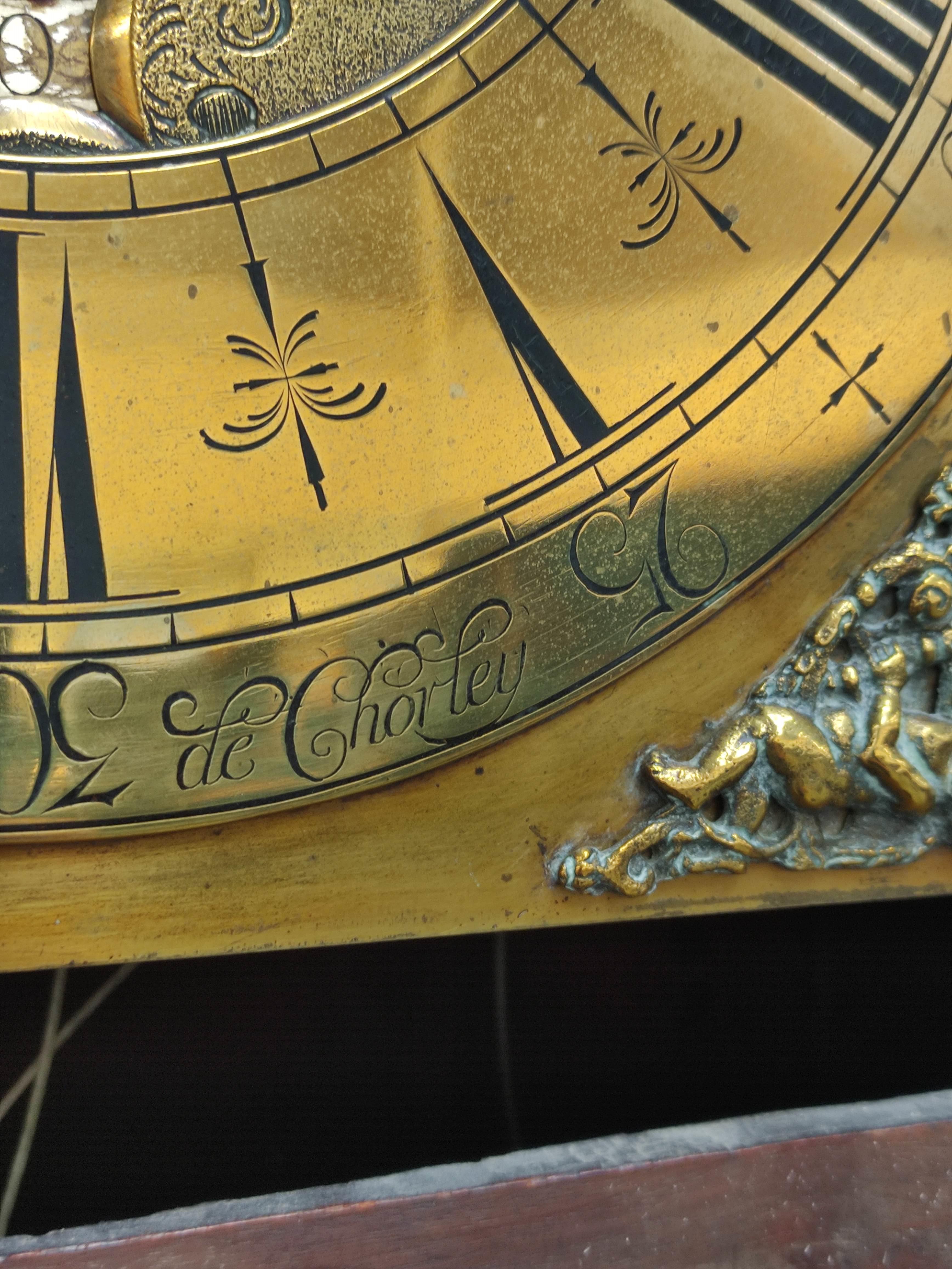 Eight day long case clock by Waddington 'de Chorley' the 12¾" brass dial with matted centre date - Image 6 of 14