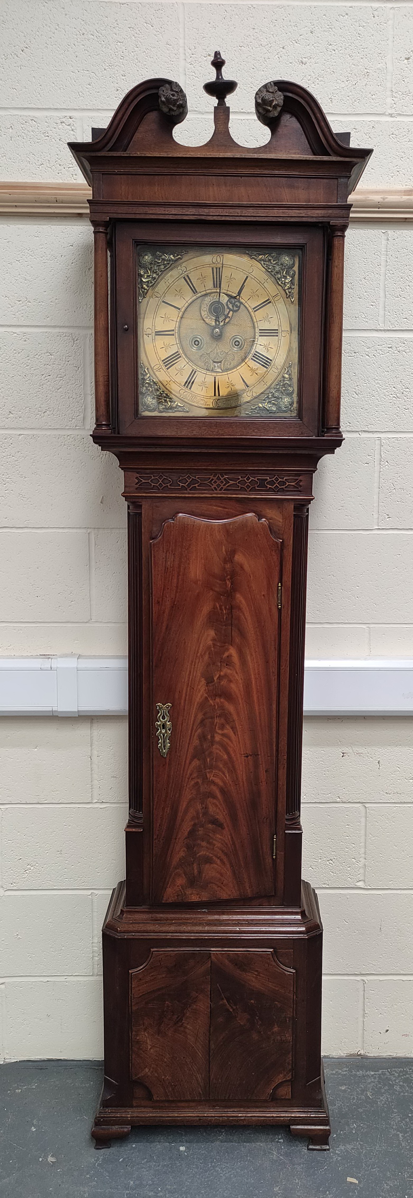 Eight day long case clock by Waddington 'de Chorley' the 12¾" brass dial with matted centre date - Image 2 of 14