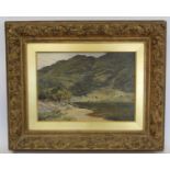 William Young (Scottish 1845-1919). 'Whistlefield, Loch Eck'. Oil on canvas. 24cm x 34.5cm. Fine Art