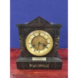 Antique early 20th century striking mantel clock presented to "W. Mitchell by the Paxton & hutton